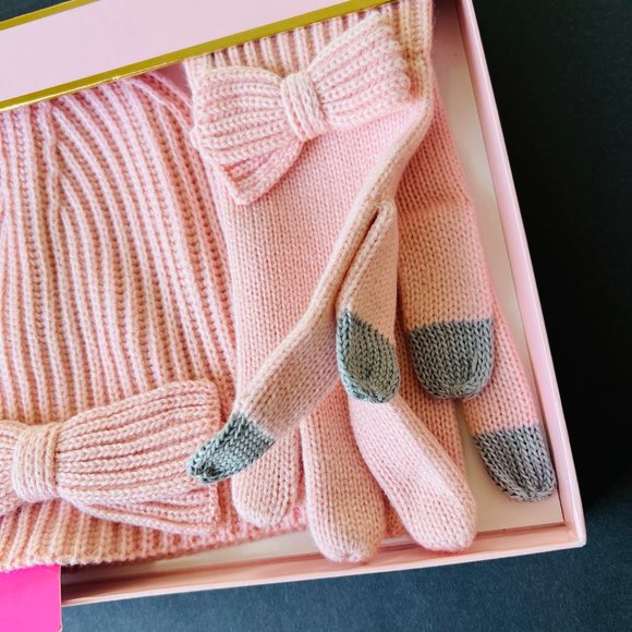 KATE SPADE NEW YORK Women's Classic "English Rose" Hat & Glove Boxed Set NIB - Picture 2 of 7